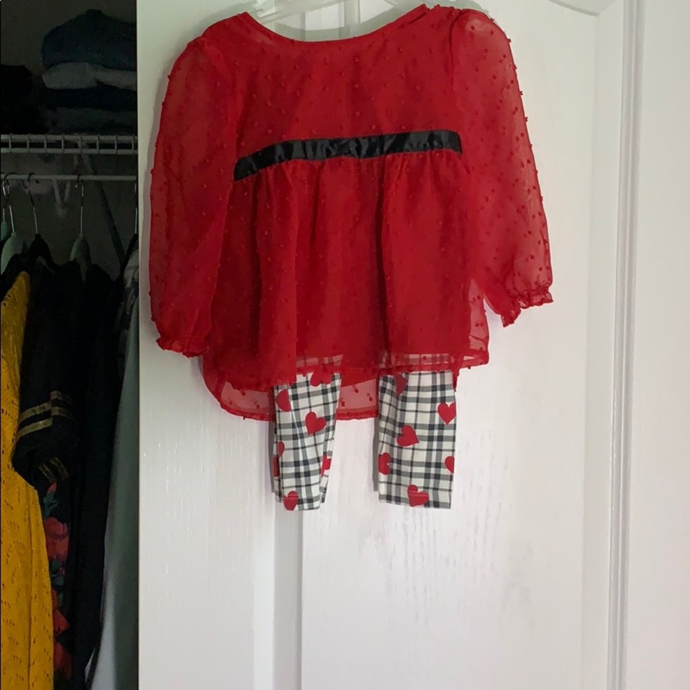 Baby Blouse and legging set.